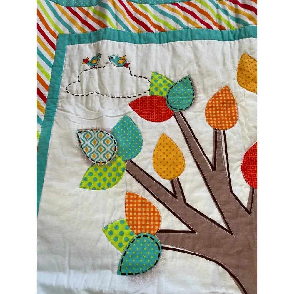 Vintage Disney Winnie the Pooh Quilt Baby Blanket 100 acre woods Tigger Piglet